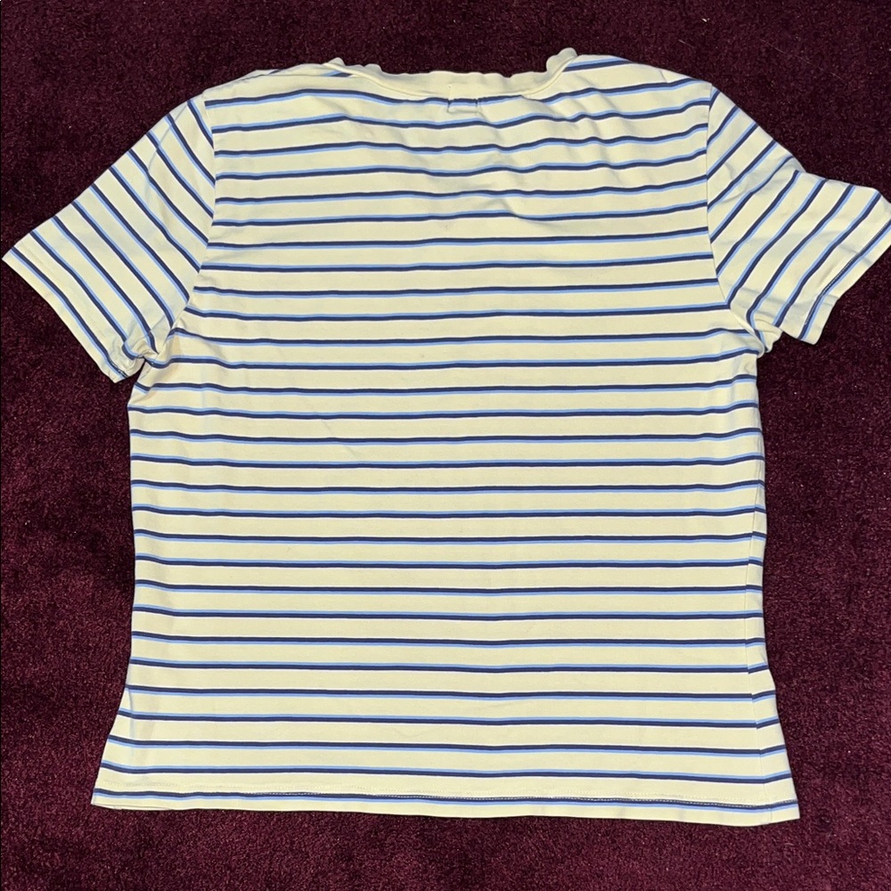 GAP Yellow and Blue Striped Tee - Picture 3 of 7
